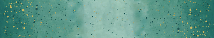 Lähikuva V&Co Ombre Galaxy Metallic Lagoon 10873-207M -puuvillakankaasta, jossa on metallinhohto ja liukuvärjäys.