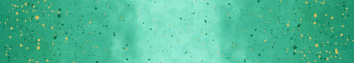 Lähikuva V&Co Ombre Galaxy Metallic Teal 10873-31M -puuvillakankaasta, jossa on metallinhohto ja liukuvärjäys.