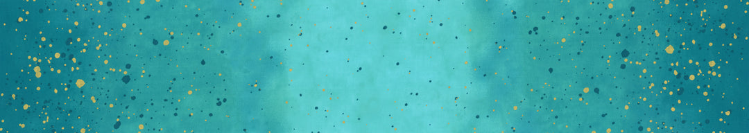Lähikuva V&Co Ombre Galaxy Metallic Lagoon 10873-209M -puuvillakankaasta, jossa on metallinhohto ja liukuvärjäys.