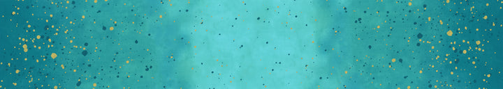 Lähikuva V&Co Ombre Galaxy Metallic Lagoon 10873-209M -puuvillakankaasta, jossa on metallinhohto ja liukuvärjäys.