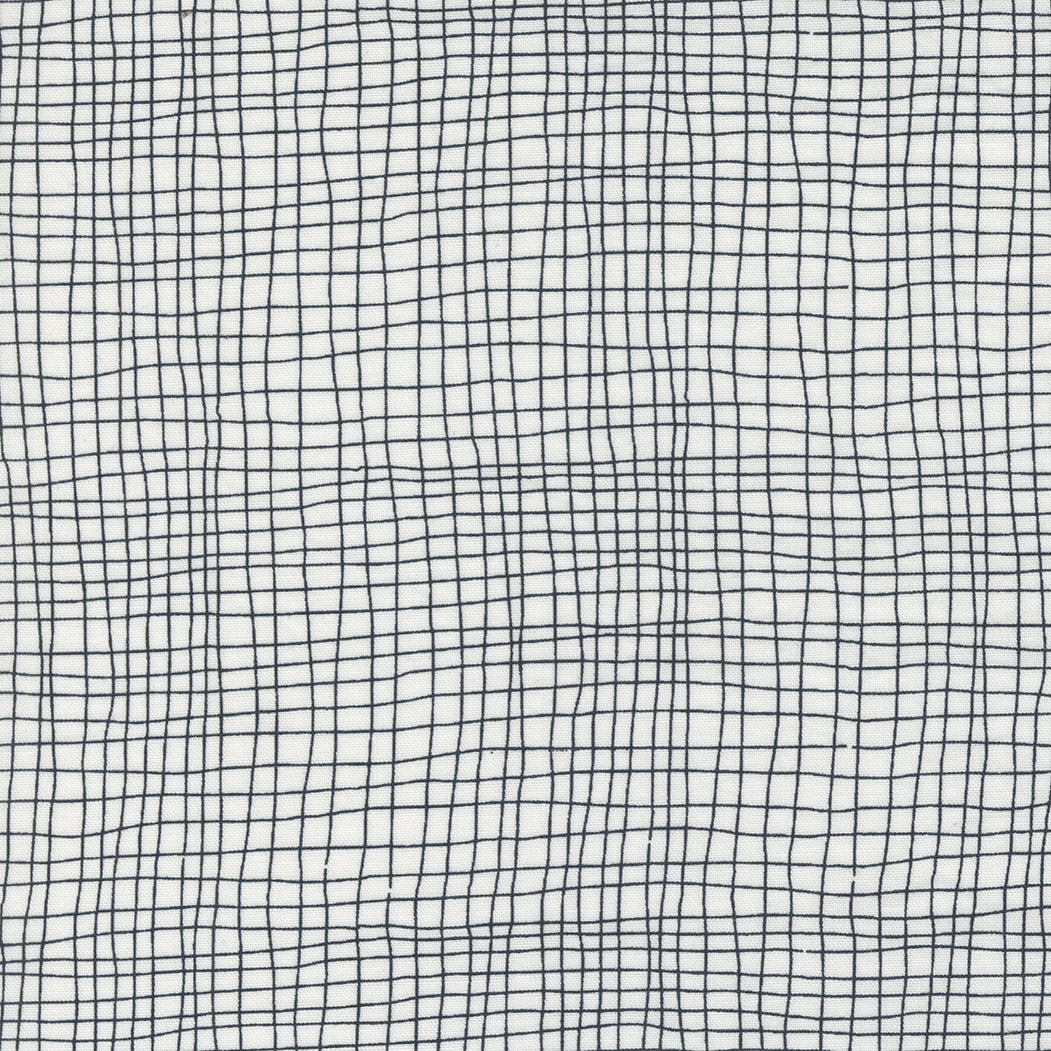 Zen Chic Filigree 1815-12 Grids Off White – valkoinen puuvillakangas, jossa tyylikäs ruudukkokuvio. Sopii tilkkutöihin ja käsityöprojekteihin