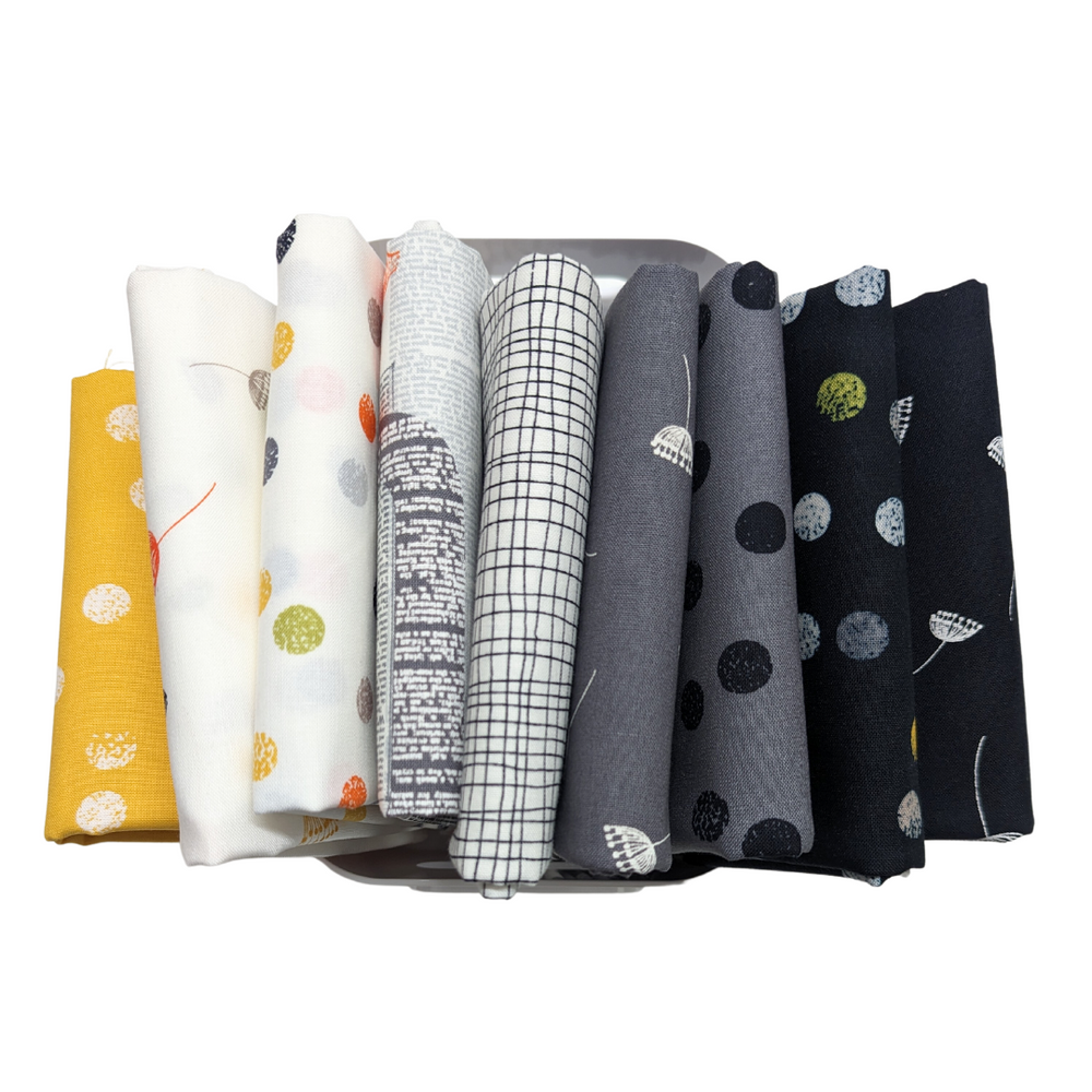 Zen Chicin Filigree kokoelman kanaita 9 kappale Fat Quarter puuvillakangas nippu