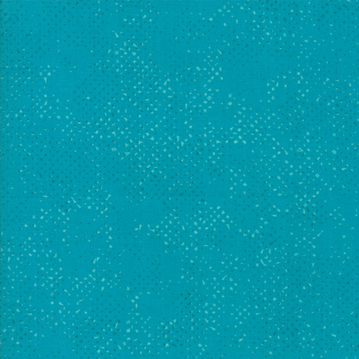 Zen Chic Spotted Turquoise -puuvillakangas, moderni täpläkuosi, täydellinen tilkkutöihin ja ompeluprojekteihin.