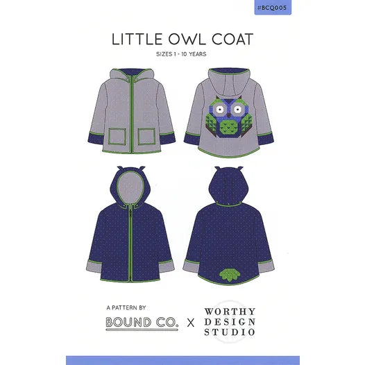 Little Owl Coat Pattern Annie Brady BC-Q005 Pikkupöllö takki kaava