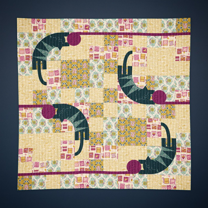 The Cat Lady Quilt tilkkupeitto-ohje ILMAINEN