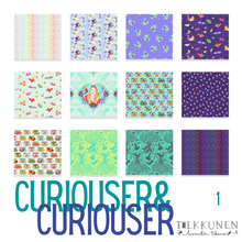 Load image into Gallery viewer, Tula Pink, Curiouser&amp;Curiouser puuvillakangas FQ-nippu (12 kpl)-1
