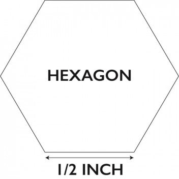 Hexagon 1/2 tuumaa, kuusikulmio-malline paperia 100 kpl