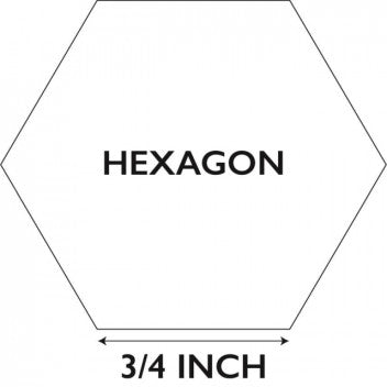 Hexagon 3/4 tuumaa, kuusikulmio-malline paperia 100 kpl