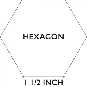 Hexagon 1 1/2 tuumaa, kuusikulmio-malline paperia 100 kpl