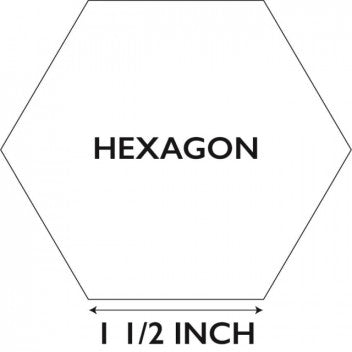 Hexagon 1 1/2 tuumaa, kuusikulmio-malline paperia 100 kpl