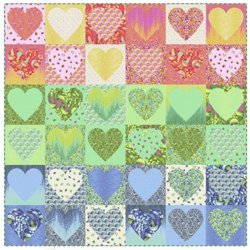 Faded Hearts Free Quilt Pattern