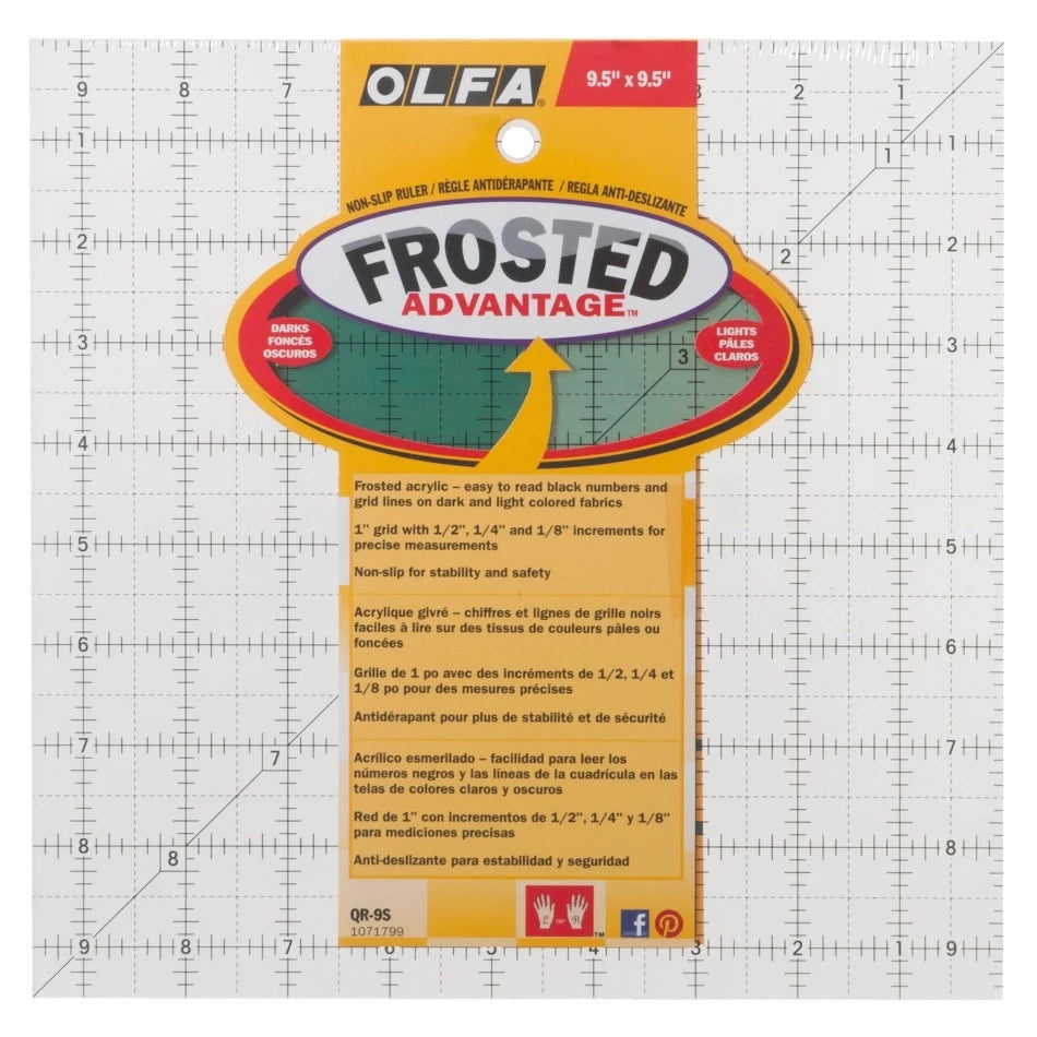 Olfa Frosted QR-9S viivain 9.5x9.5 tuumaa
