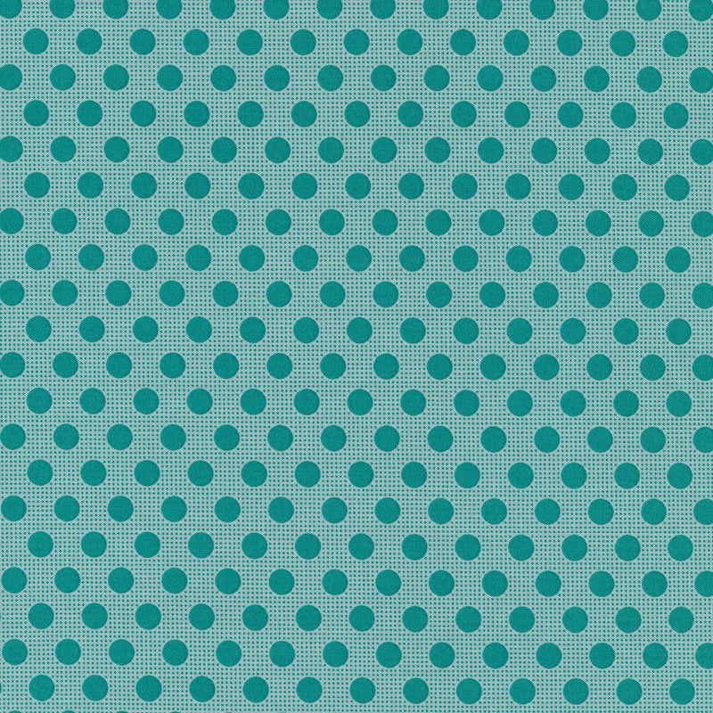 Tilda Medium Dots - 130030 Dark Teal puuvillakangas
